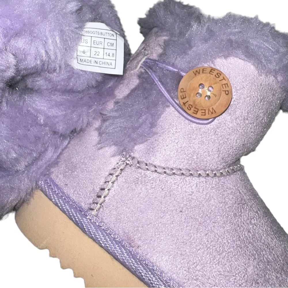weestep lavender winter booties